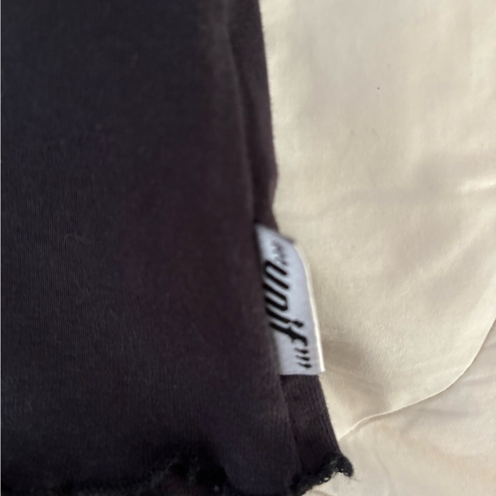 UNIF Black Frayed Edge Tee - Picture 4 of 5